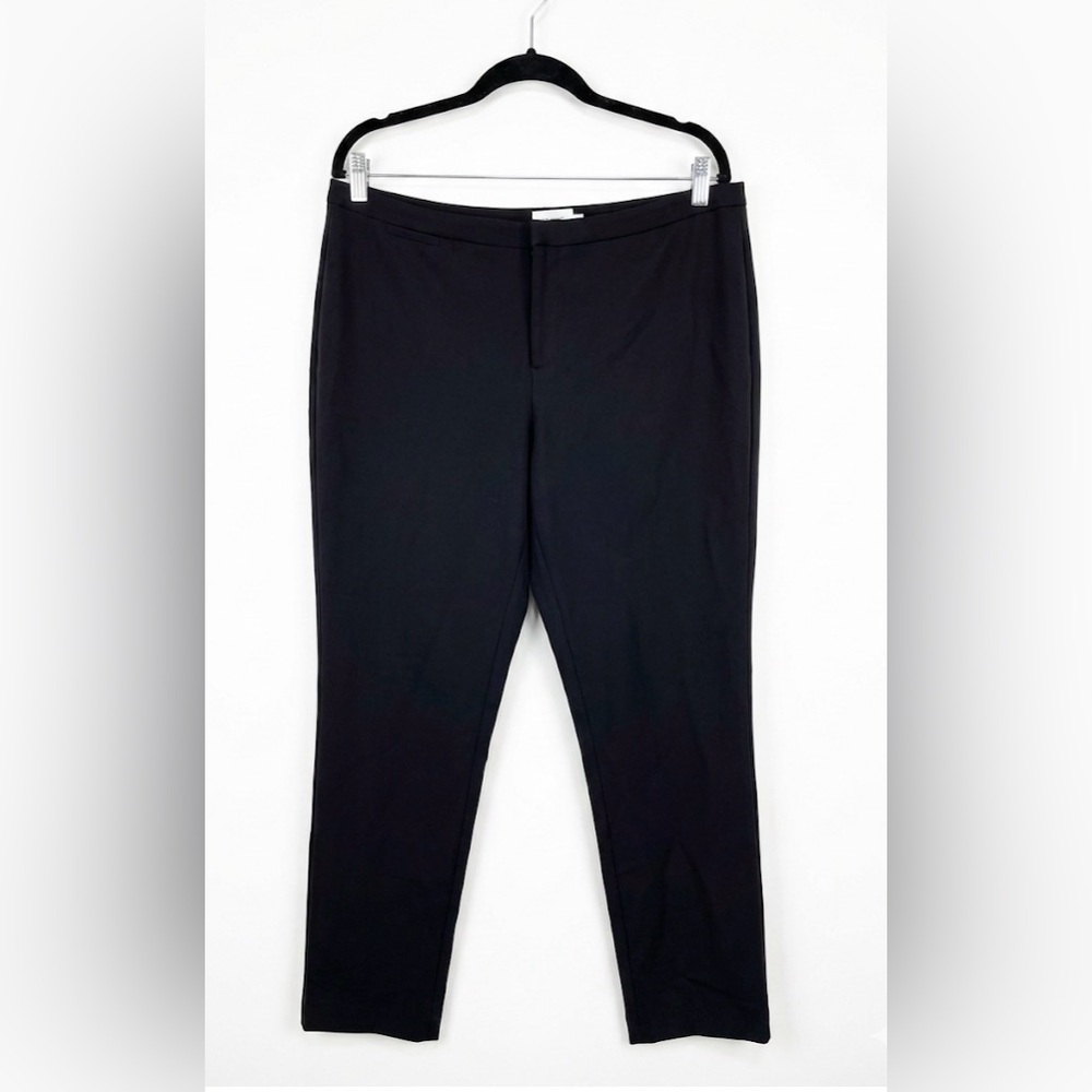 The Reset R Label Black Ponte Straight Leg Trousers Women’s Large Stretch Work